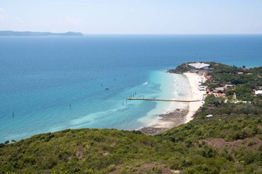 Koh Larn Manzara Noktası Rüzgar Türbini Chonburi Eyaleti, Tayland