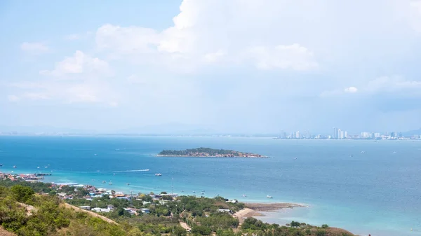 Koh Larn View Point Turbina Wiatrowa Prowincji Chonburi Tajlandia — Zdjęcie stockowe