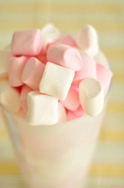 Delicious American Marshmellows Decorative Childhood Party Candy Soft Colored Sugary — Stock Photo, Image