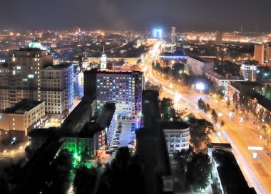 Şehir, donetsk gece görüntüsü