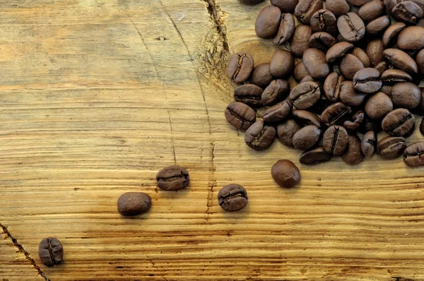 Kawę na drewniane tła — Zdjęcie stockowe