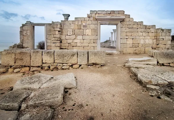 Las ruinas de la colonia griega Khersones, Sebastopol — Foto de Stock