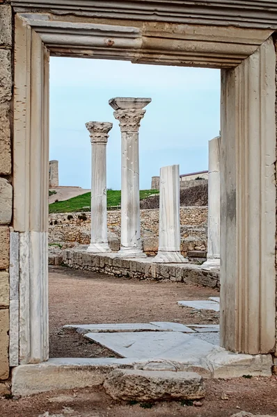 Las ruinas de la colonia griega Khersones, Sebastopol — Foto de Stock