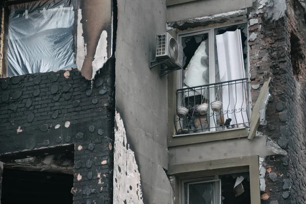 Irpin Région Kiev Ukraine 2022 Destruction Maisons Civils Guerre Russie — Photo
