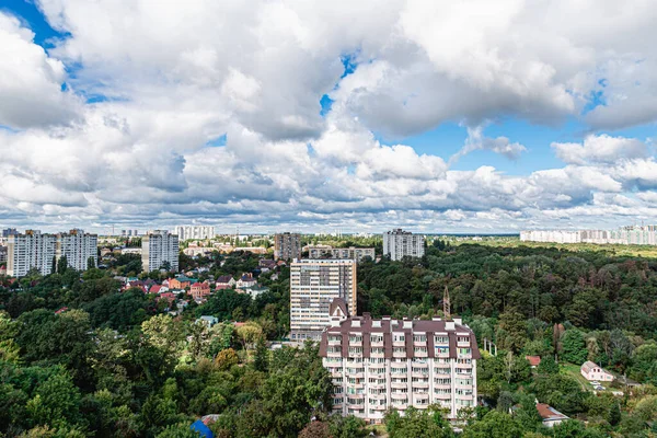 Kiev Oekraïne Landschap Steeg Kiev Stad Luchtdrone Zicht — Stockfoto
