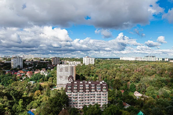 Kiev Oekraïne Landschap Steeg Kiev Stad Luchtdrone Zicht — Stockfoto