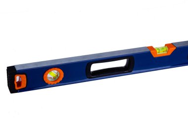 Yapımda beyaz izole arka planda mavi bina seviyesi kullanılır.