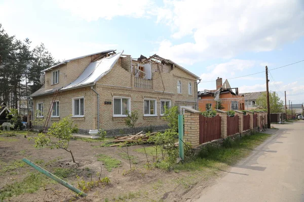 Kiev Gostomel Ukraine May 2022 Consequences Destruction Russian Army Ukraine — Stock Photo, Image