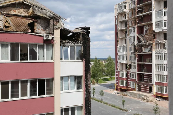Kiev Gostomel Ukraine May 2022 Consequences Destruction Russian Army Ukraine — Stock Photo, Image