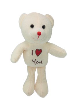 sevimli ayıcık beyaz zemin üzerine izole