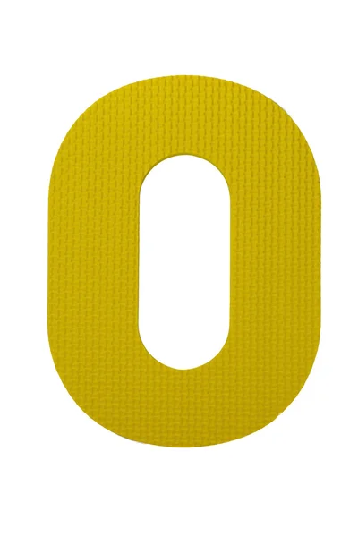 Numero 0 cifra zero isolato su sfondo bianco — Foto Stock