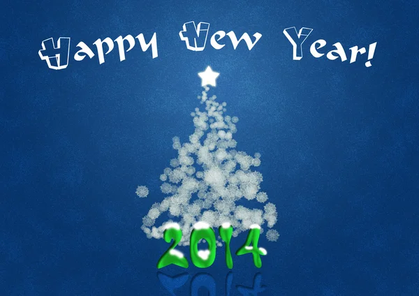 Cartão de ano novo 2014 — Fotografia de Stock