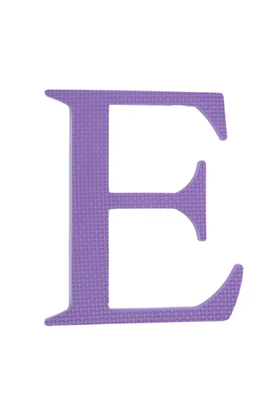 カラフルなギリシャ語のアルファベット。イプシロン。紫色 — ストック写真