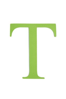 renkli Yunan Alfabesi. Tau. Yeşil