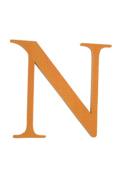 renkli Yunan Alfabesi. nu. Turuncu