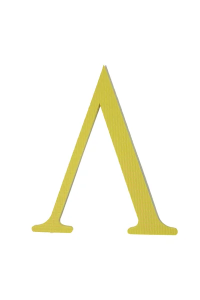 Renkli Yunan Alfabesi. Lamda. Sarı — Stok fotoğraf