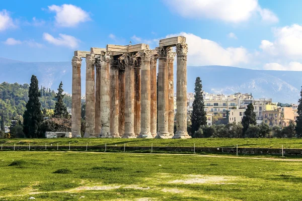 Ερείπια του αρχαίου ναού του Διός, Αθήνα, Ελλάδα — Φωτογραφία Αρχείου