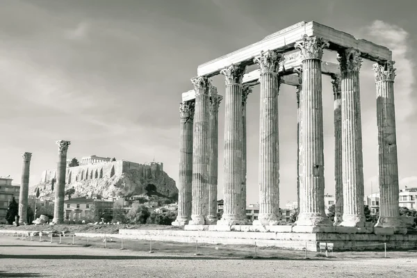 Ruiny starověkého Diova chrámu, Atény, Řecko — Stock fotografie