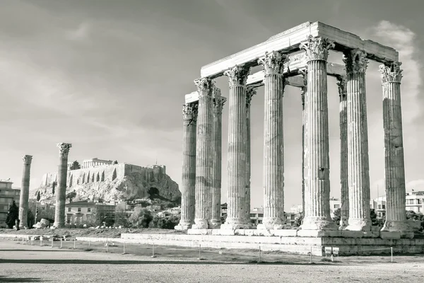 Rovine dell'antico tempio di Zeus, Atene, Grecia — Foto Stock