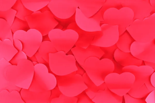 Blur background. red hearts and lips pattern — Stock Photo, Image