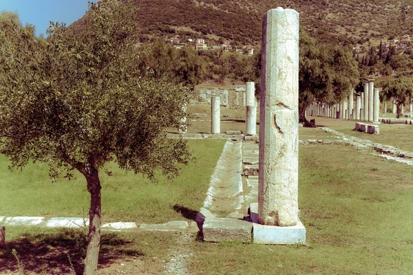 Ruiny starověkého města messina, peloponnes, Řecko — Stock fotografie