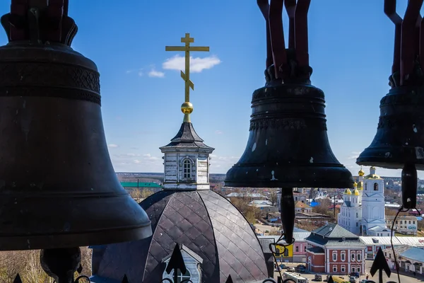 Вид с колокольни церкви — стоковое фото