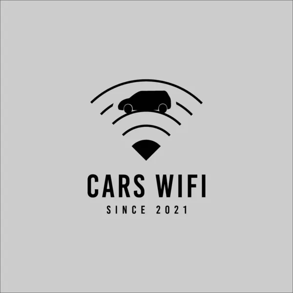 wifi araba logosu tasarımı modern ve basit tasarım