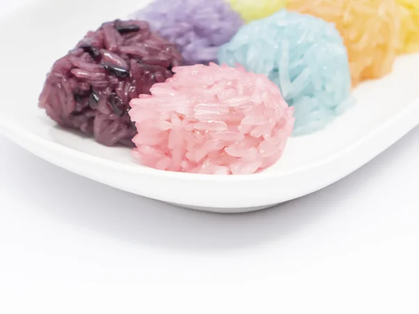 Colorido pegajoso forma de bola de arroz —  Fotos de Stock