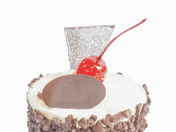 Choklad kaka med choklad tallrik för formuleringen — Stockfoto