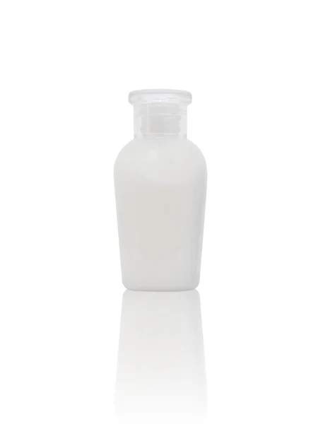 Kozmetik için beyaz şişe — Stok fotoğraf