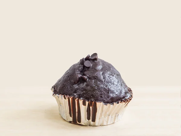 Close up delicious chocolate cupcake — Stock Photo, Image