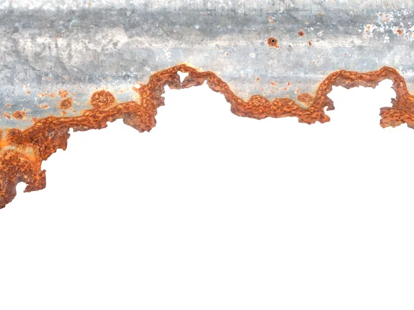 Ржавая оцинкованная текстура железа изолирована — стоковое фото