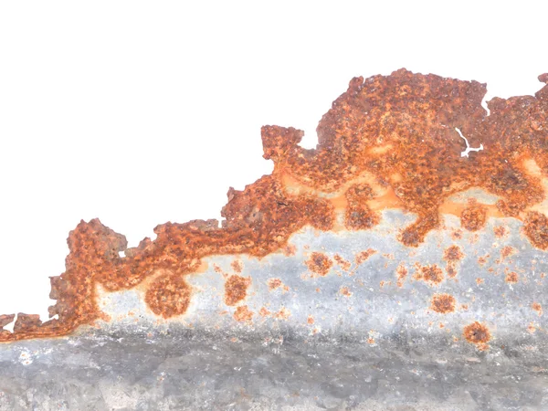 Rusty galvanized iron texture isolated — Stock Photo, Image