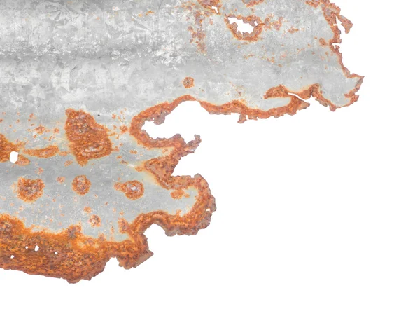 Textura de hierro galvanizado oxidado aislado —  Fotos de Stock
