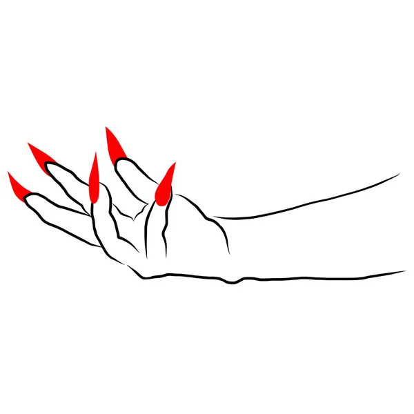 Малюнок ескізу лінії привида рука — стоковий вектор