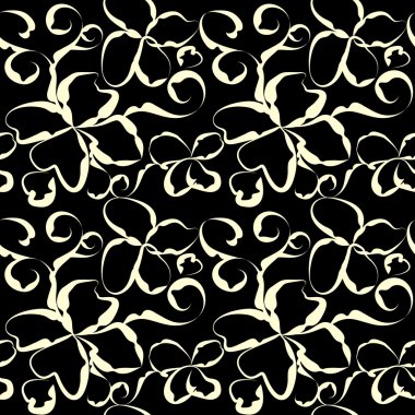 Dikişsiz soyut çiçek deseni