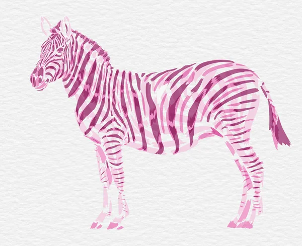 Abstrakcyjna Stylowa Ilustracja Symulująca Pociągnięcia Farby Tworzące Sylwetkę Zebry — Zdjęcie stockowe