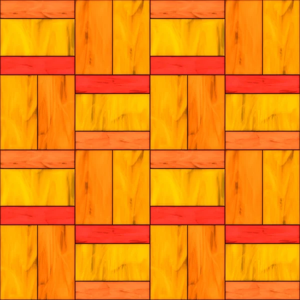 Digital Seamless Pattern Rectangles Red Orange Yellow Colors Stained Glass — Stock Photo, Image