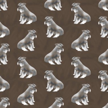 Schnauzer cinsi köpek ile dijitalsiz desen