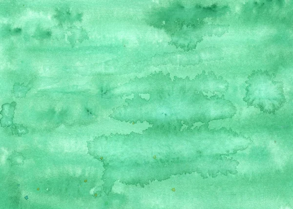 Pintura Aquarela Molhada Cores Verdes Sobre Papel Fundo Textura — Fotografia de Stock