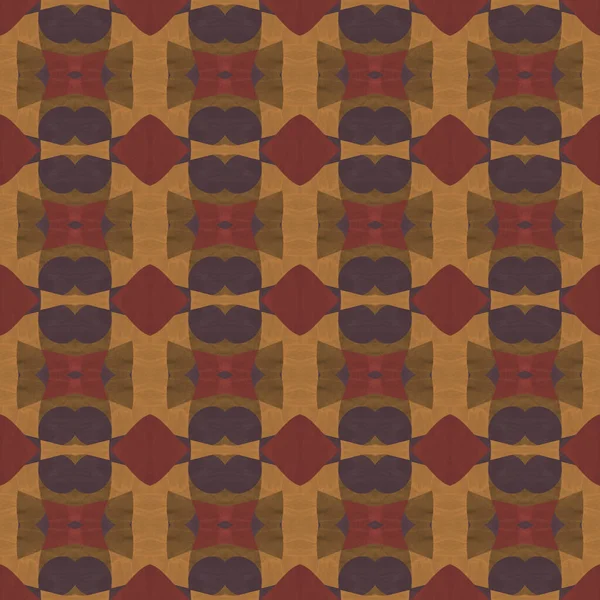 abstract style seamless pattern with paint texture in brown and yellow colors