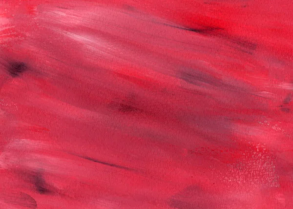 Pinceladas Aleatórias Tinta Guache Cores Vermelhas Fundo Textura — Fotografia de Stock