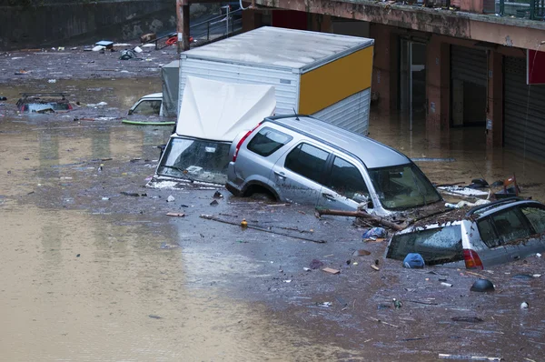 洪水在热那亚. — 图库照片