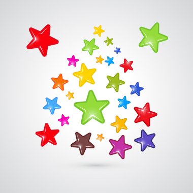 renkli vektör yıldız