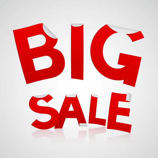 Red Big Sale Título — Vetor de Stock