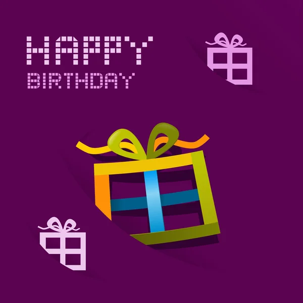 Violet happy birthday achtergrond — Stockvector