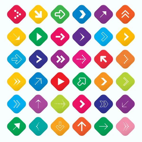 Colorful Arrows Set — Stock Vector