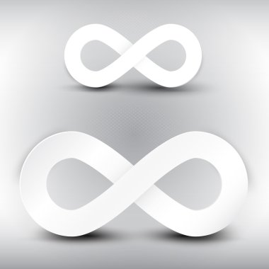 vektör kağıt sonsuzluk simgesi