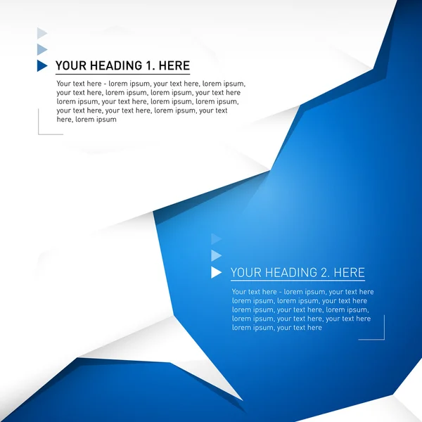 Vektor abstrakter blauer Hintergrund mit Papier — Stockvektor