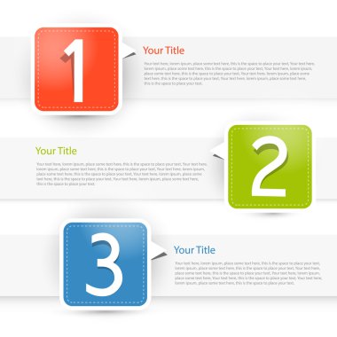 Kağıt ilerleme adımlar öğretici için vektör